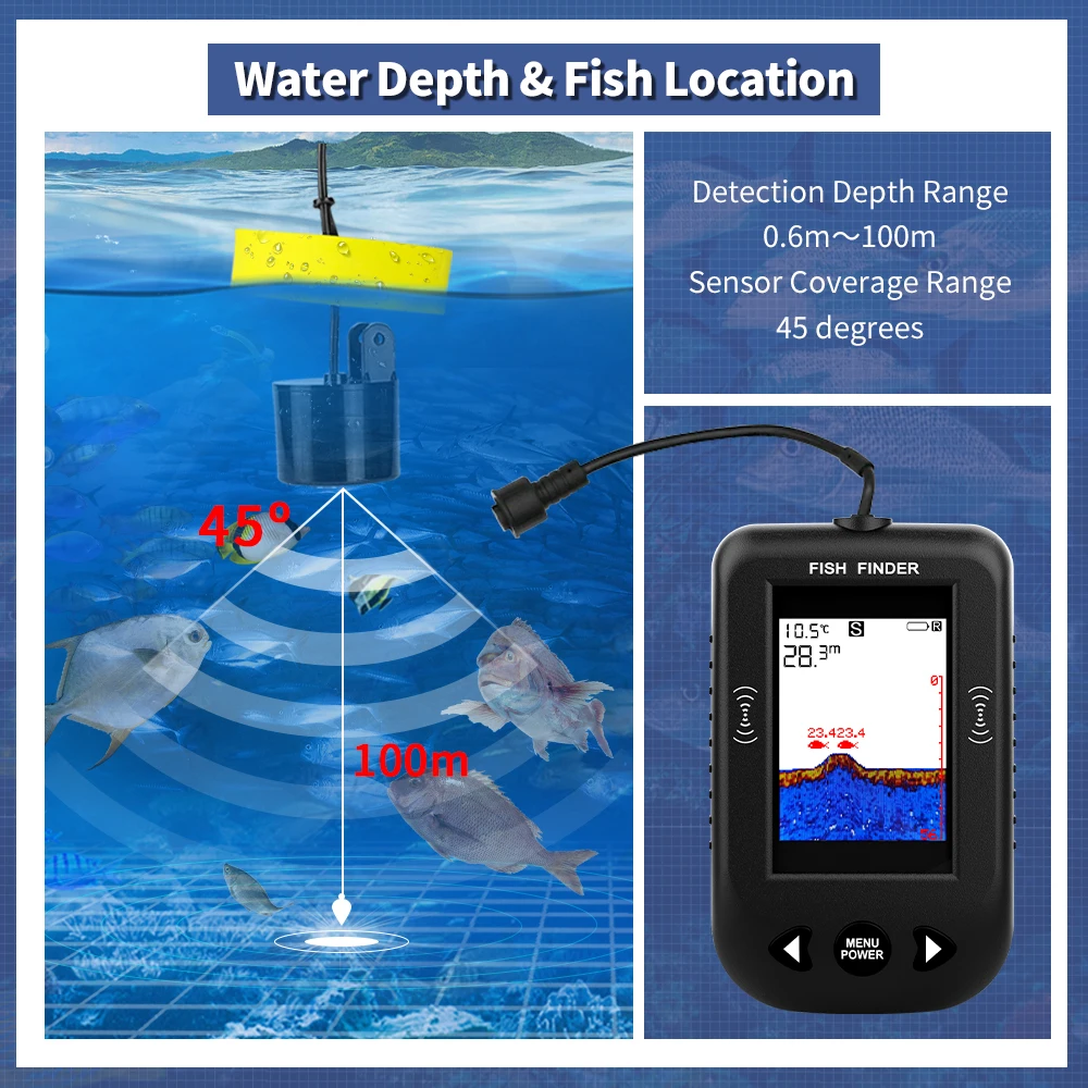 Erchang XF03 Fish Finders 45 D - огляд і ціна Fish Finder Transducer